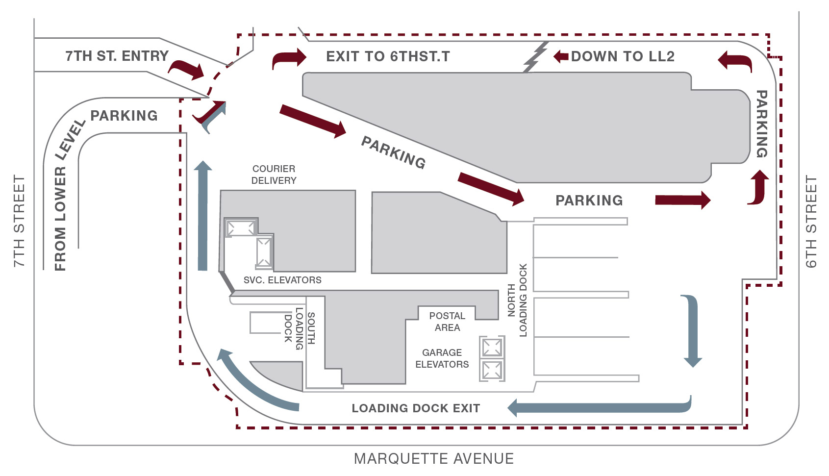 wells fargo center parking map